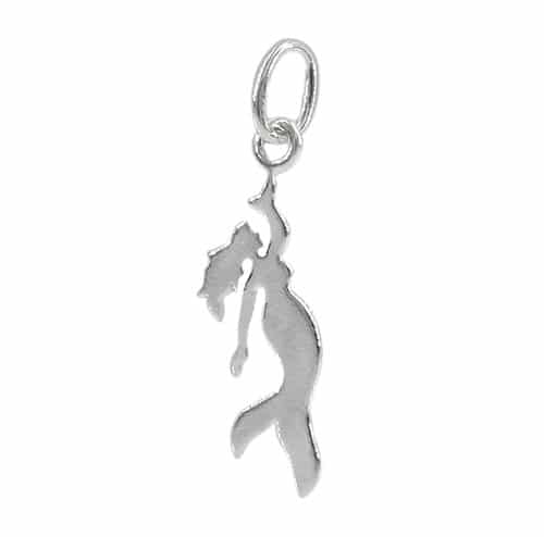 Sterling Silver, Mermaid Charm
