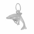 Sterling Silver, Smooth Double Dolphin Charm
