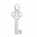 Sterling Silver, Smooth Key Charm.