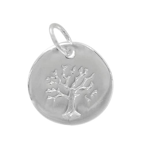 Sterling Silver, tree of life charm with 5mm loop