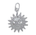 Sterling Silver, Happy Face Sun Shape Charm