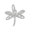 Sterling Silver, Filigree Style, Smooth Dragonfly Charm