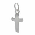 Sterling Silver, Smooth Cross Charm.