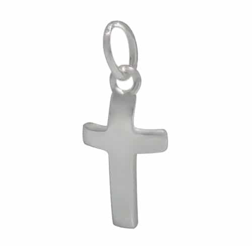 Sterling Silver, Smooth Cross Charm.