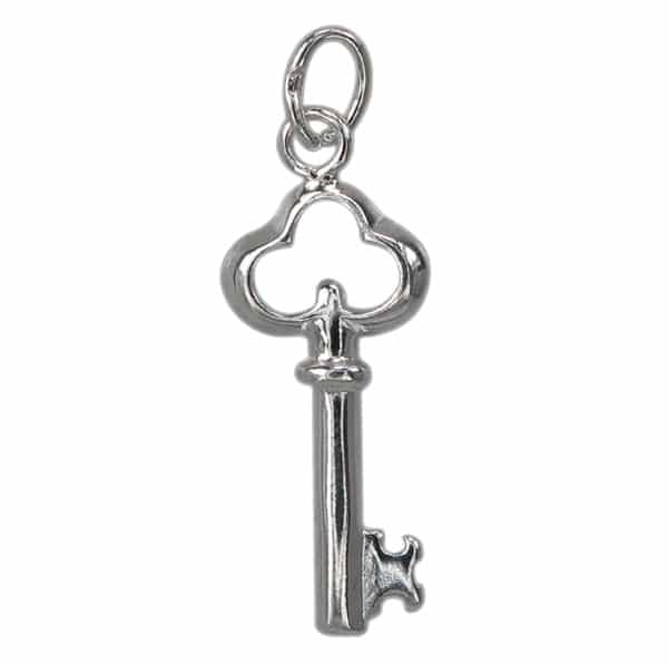 Sterling Silver, Smooth Key Charm