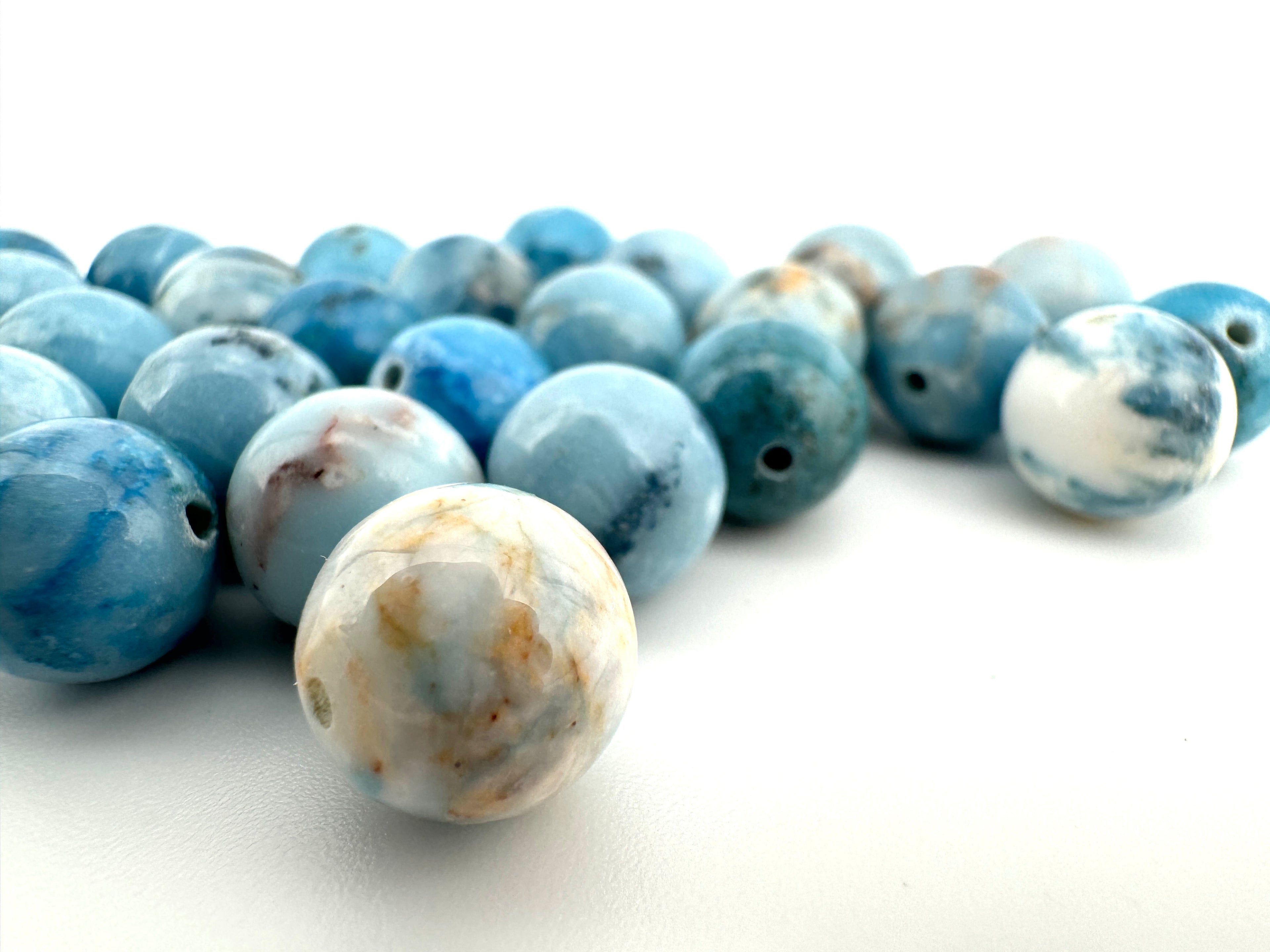 Chinese Larimar Beads Available in 6mm, 8mm, 10mm Sizes