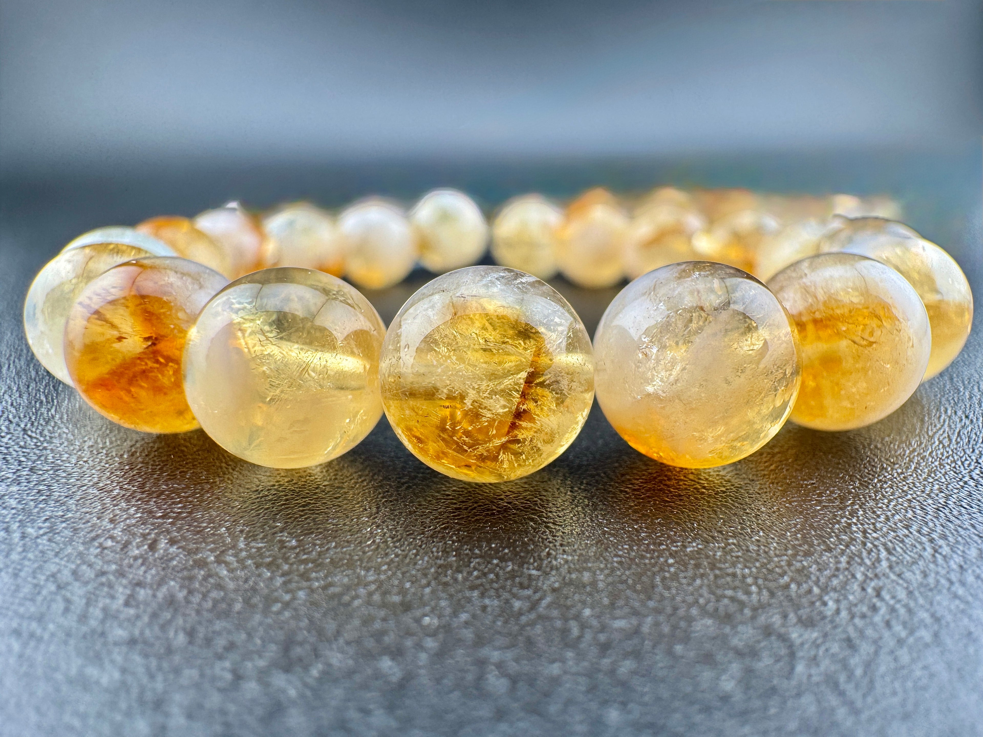 Citrine Bracelet Available in 6mm, 8mm, 10mm, 12mm Sizes