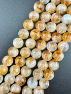 Citrine Beads Available in 6mm, 8mm, 10mm, 12mm Sizes