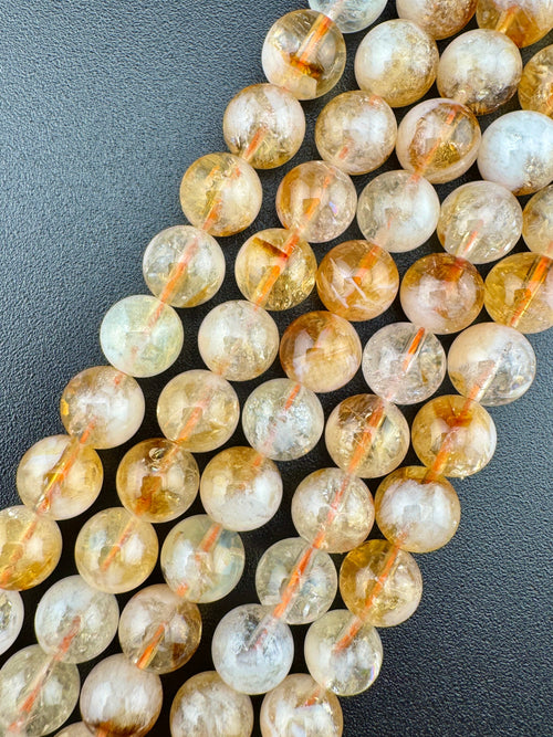 Citrine Beads Available in 6mm, 8mm, 10mm, 12mm Sizes