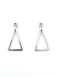 22mm Triangle Charm Rhodium