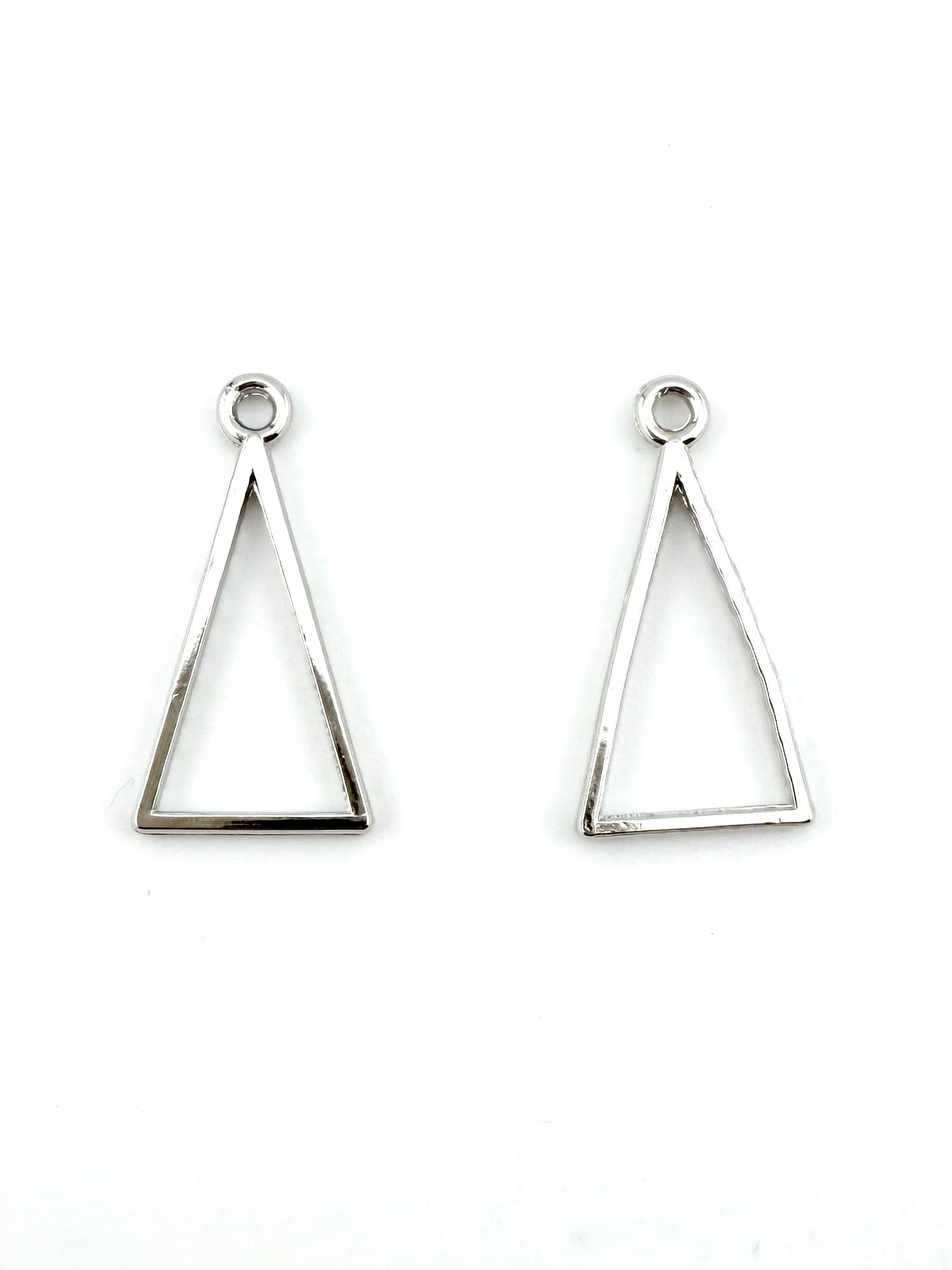 22mm Triangle Charm Rhodium