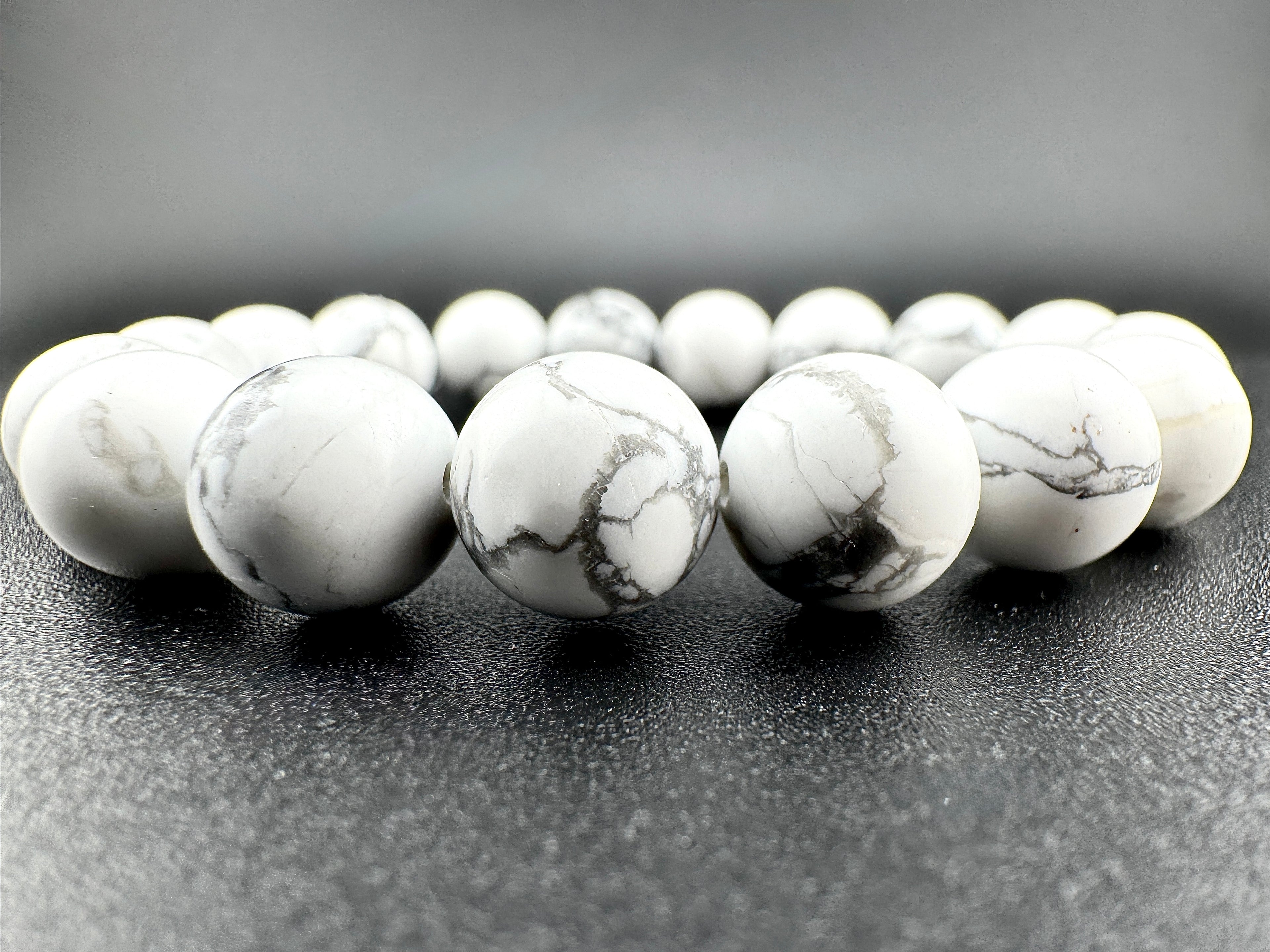 White Howlite Beads Available in 4mm, 6mm, 8mm, 10mm, 14mm Sizes