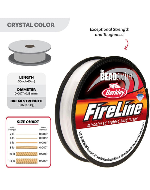 FireLine Braided Beading Thread – 6 lb (Smoke & Crystal)