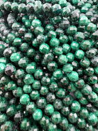 3mm Faceted Malachite Beads