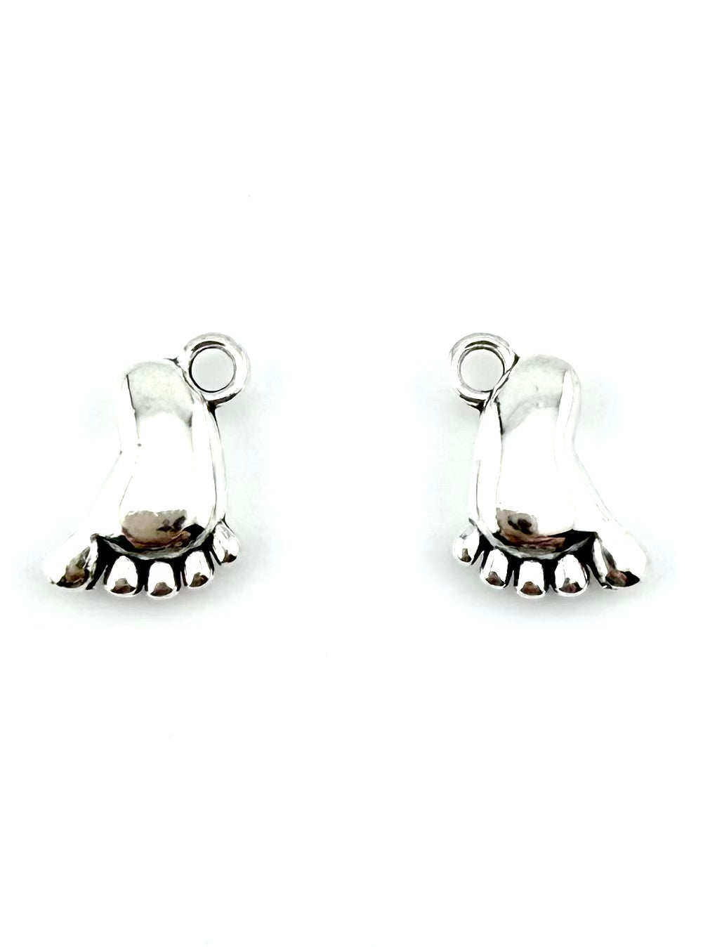 15mm Foot Charm Rhodium