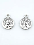 19mm Tree Of Life Coin Charm Rhodium