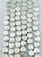 3x6mm Rose Hematite Beads Silver