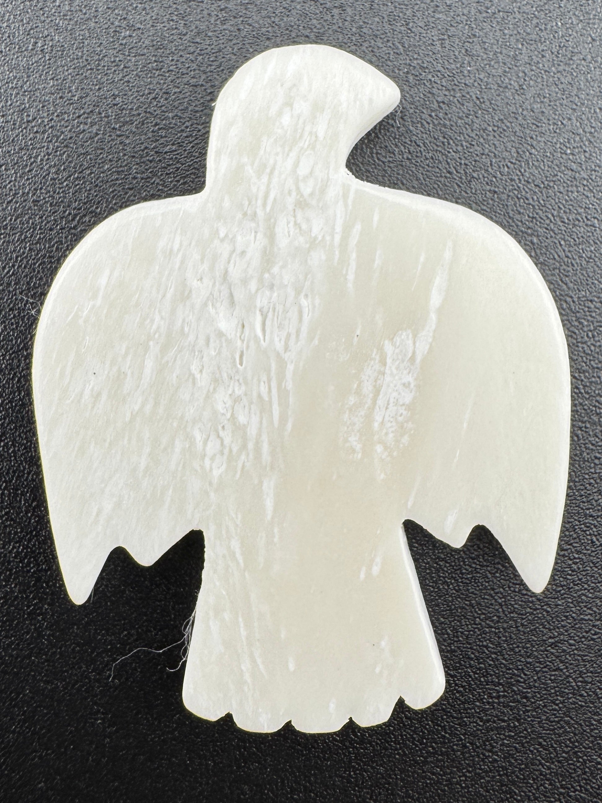 44mm Bone Eagle Pendant – Hand Carved Bone, Tribal & Indigenous Style