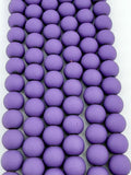 8mm Round Hematite Matte Coat Purple