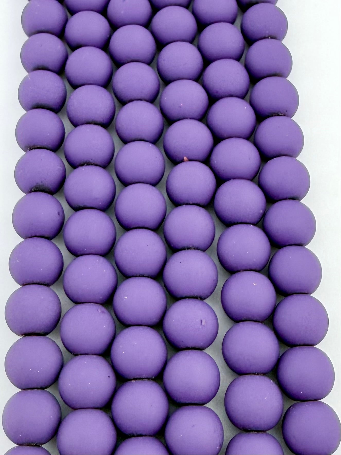 8mm Round Hematite Matte Coat Purple
