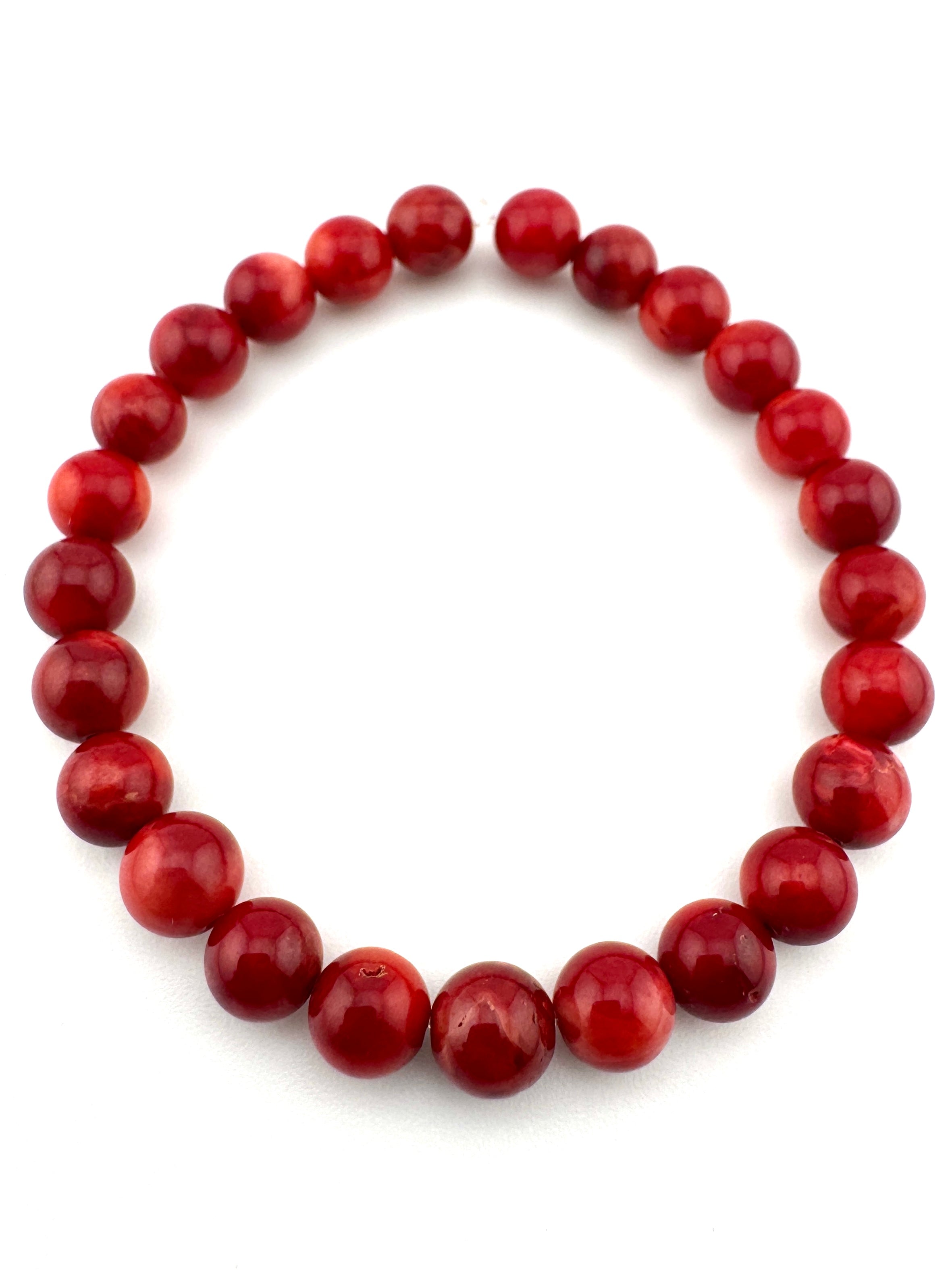 Red Bamboo Coral Beads Available in 6mm, 8mm Sizes
