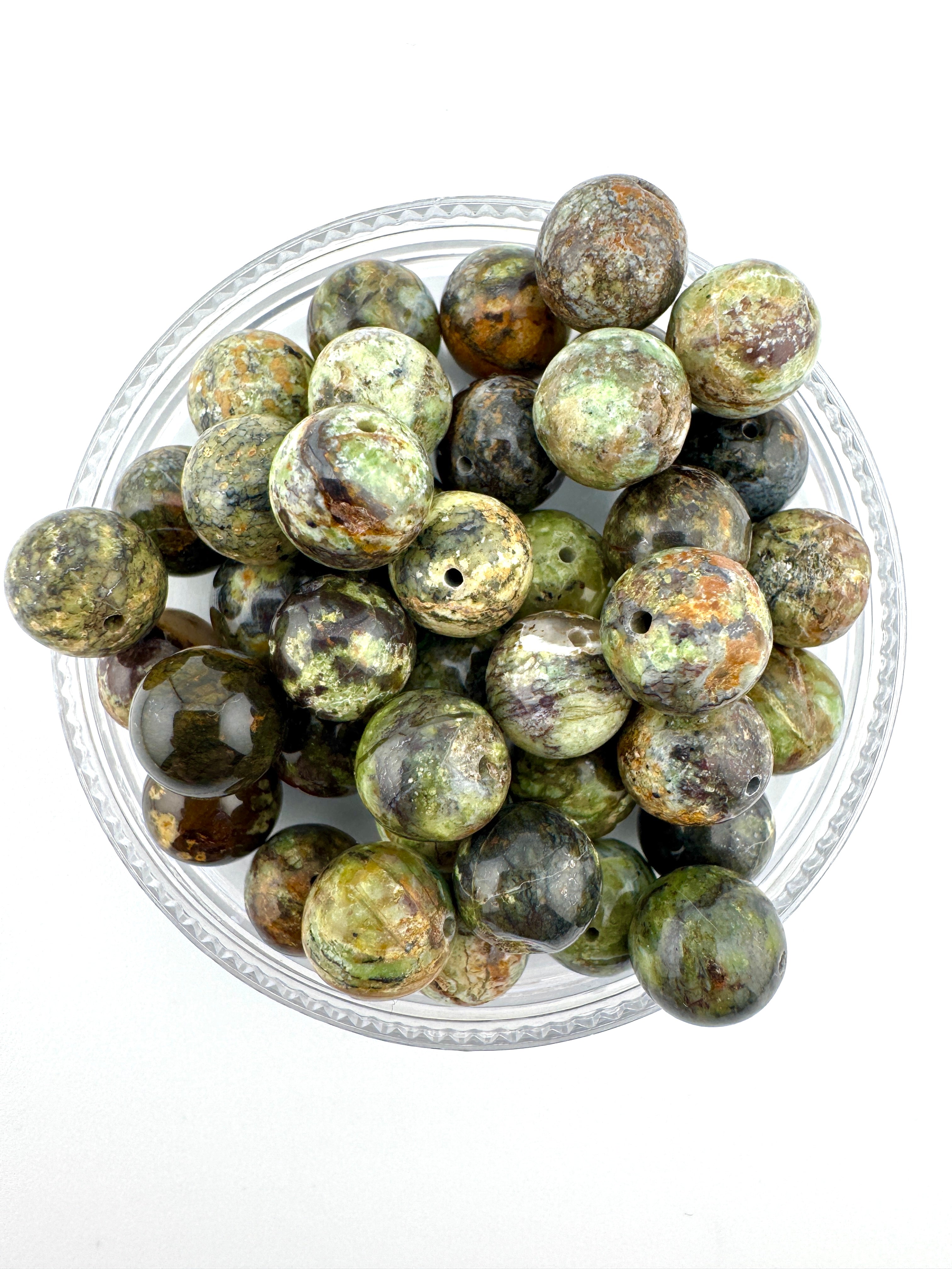 Chrome Chalcedony Beads Available in 8mm, 10mm Sizes