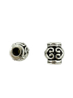 7x6mm Spacer Bead Rhodium