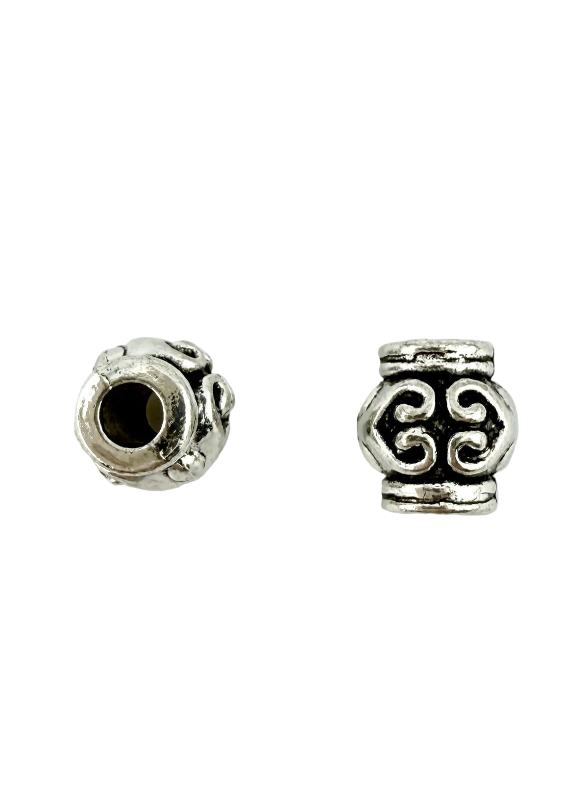 7x6mm Spacer Bead Rhodium