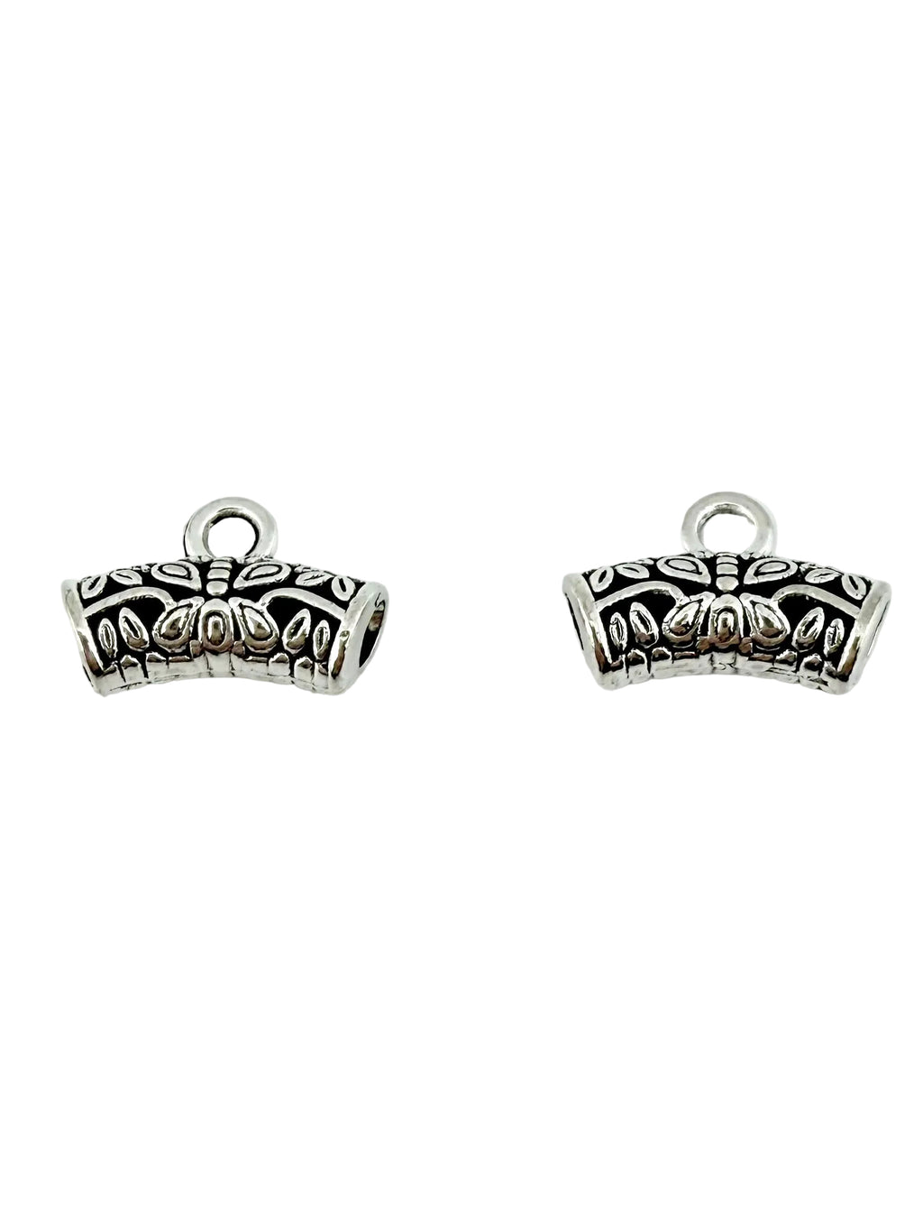 14x10mm Arched Barrell Spacer Rhodium