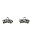 14x10mm Arched Barrell Spacer Rhodium