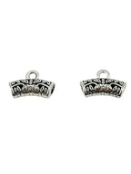 14x10mm Arched Barrell Spacer Rhodium