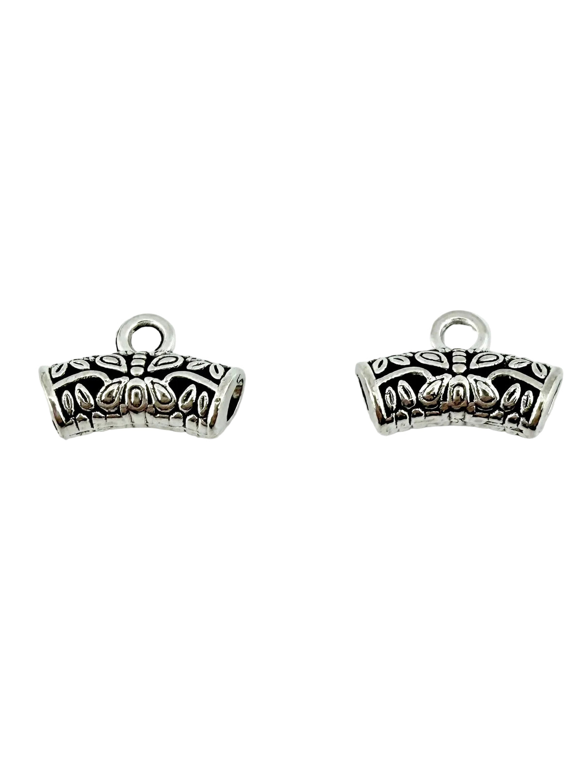 14x10mm Arched Barrell Spacer Rhodium