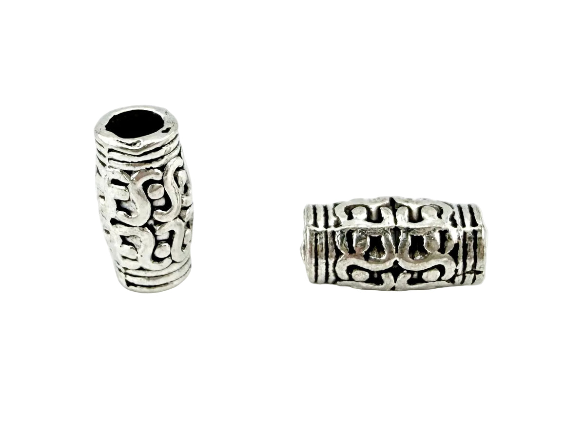 11.5x6mm Barrell Spacer Rhodium