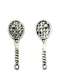 29mm Tennis Racket Charm Rhodium