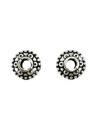 4x8mm Tibetan Style Spacer Bead Rhodium