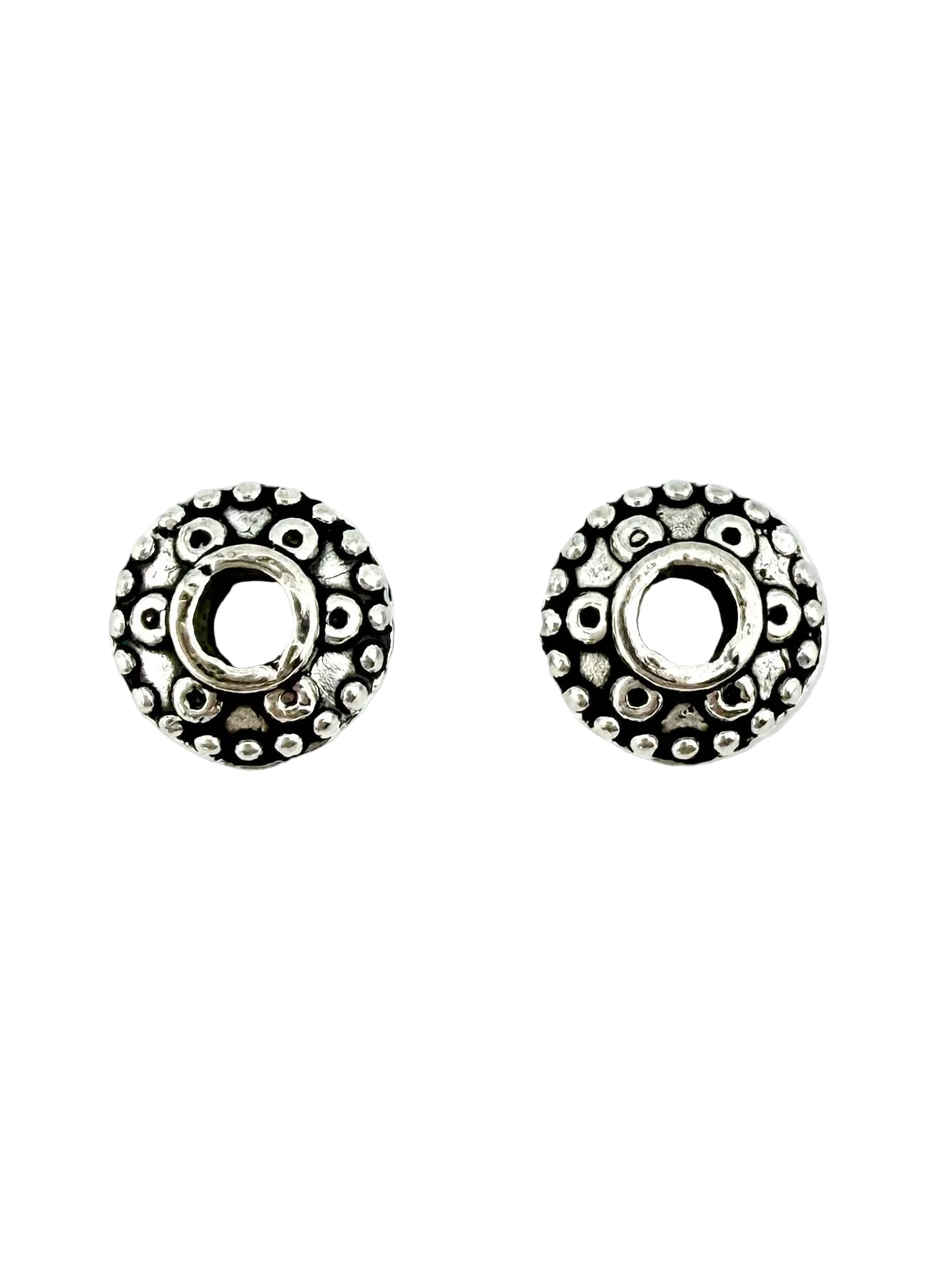 4x8mm Tibetan Style Spacer Bead Rhodium