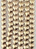 3x5x6mm Hematite Puffy Heart Gold