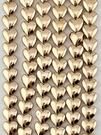 3x5x6mm Hematite Puffy Heart Gold