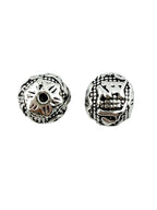 9mm Yoga Symbol Spacer Bead Rhodium