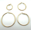 Gold Round Hoop Earing Frame Pair