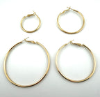 Gold Round Hoop Earing Frame Pair