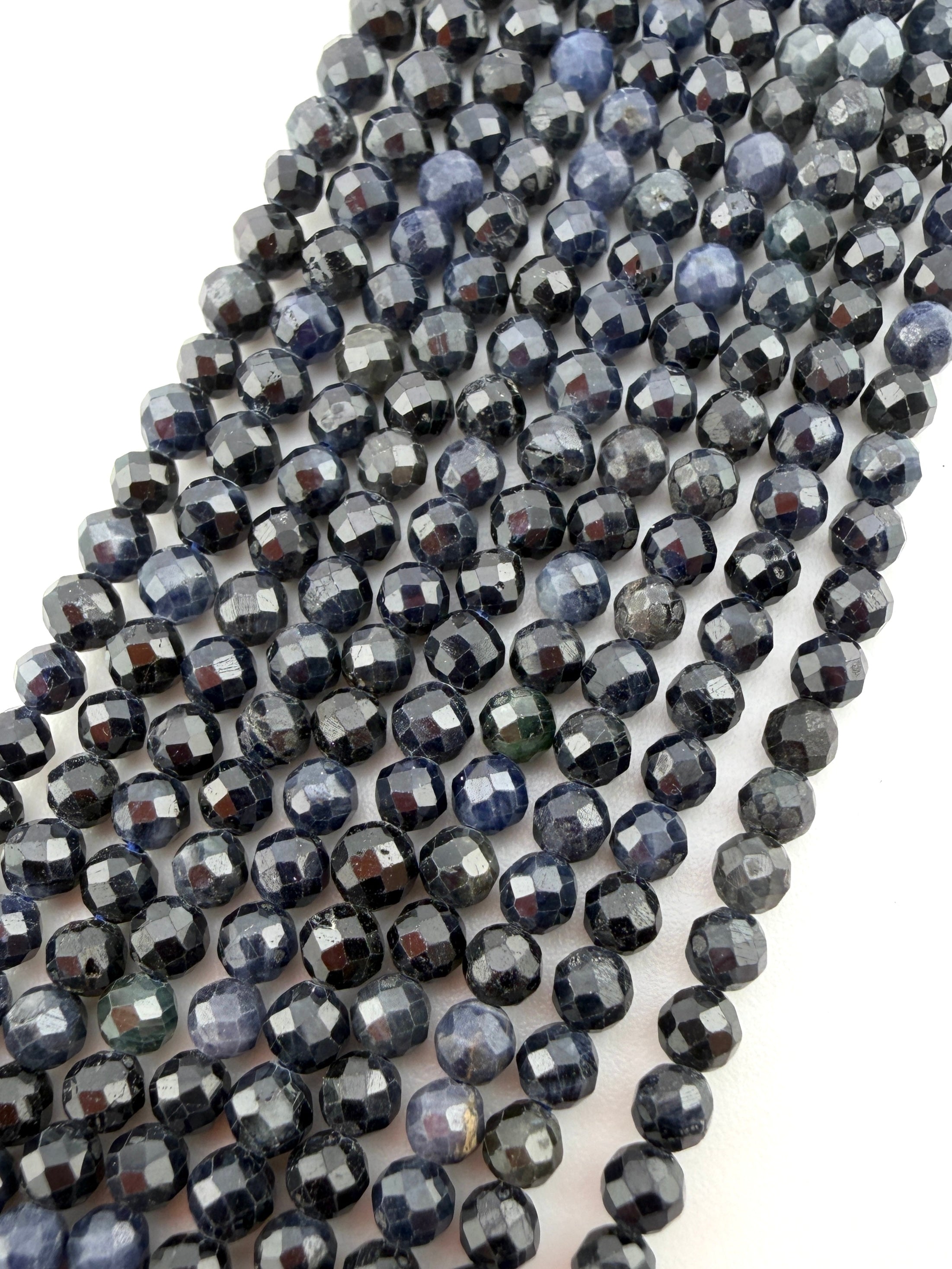 3mm Faceted Sapphire Beads