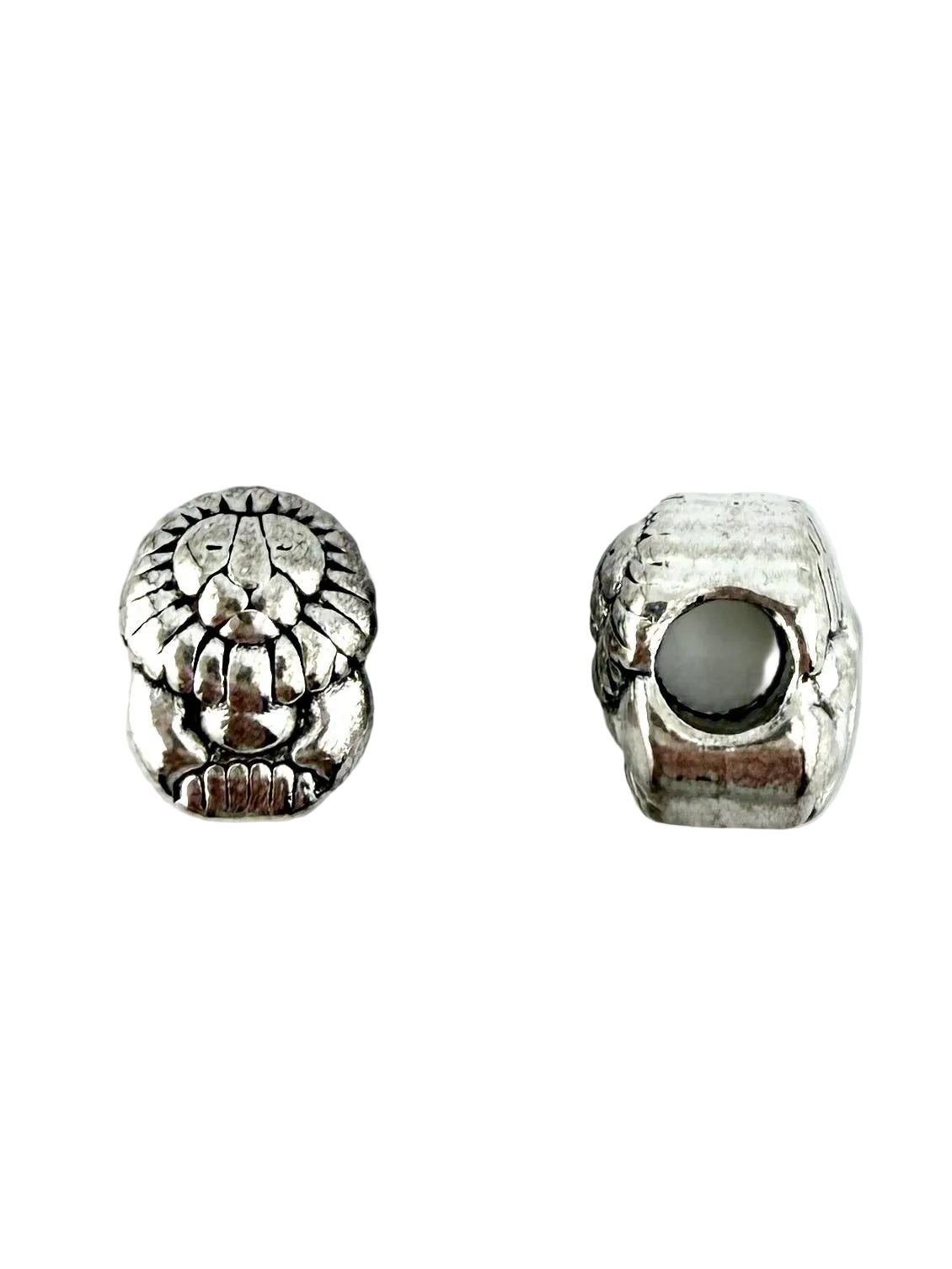 8x8.5mm Lion Spacer Bead Rhodium
