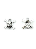14.5mm Skull and Bones Charm Rhodium
