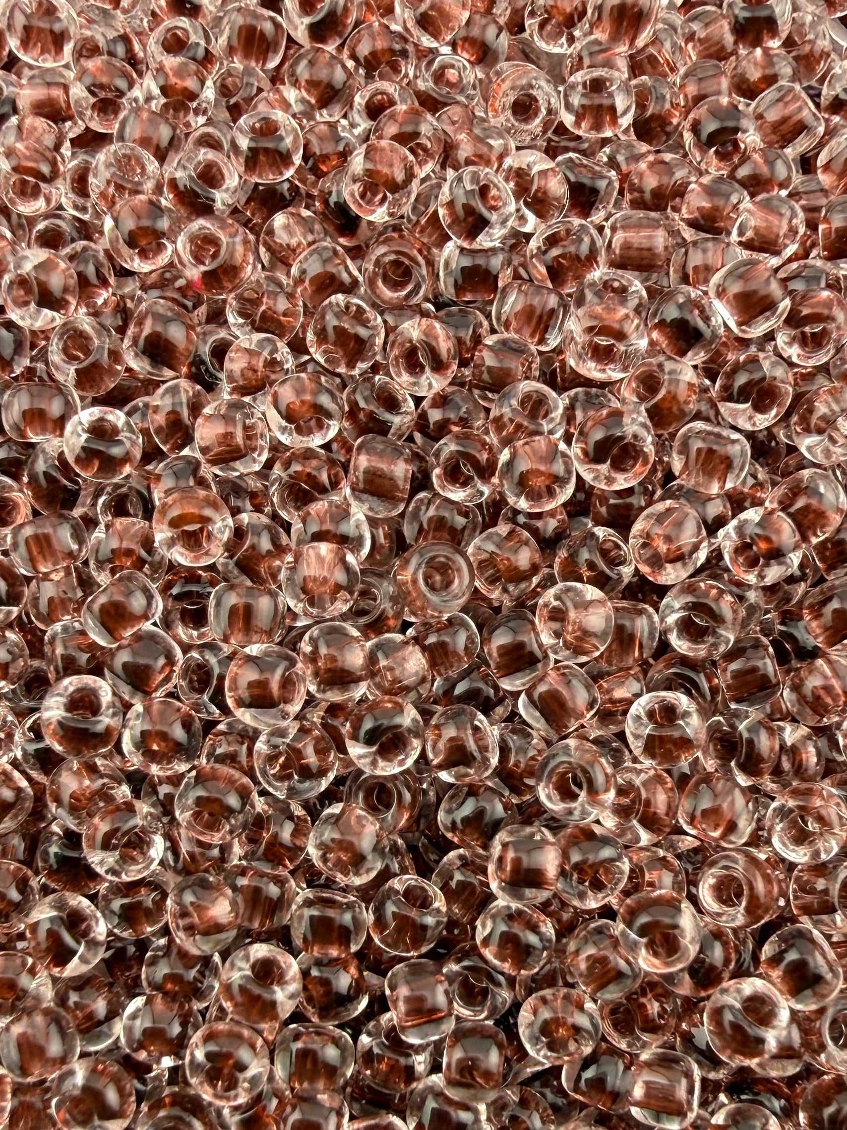 Mino Seed Beads 11/0 Crystal Brown Color Lined