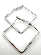 Square Frame Hoop Earing Pair