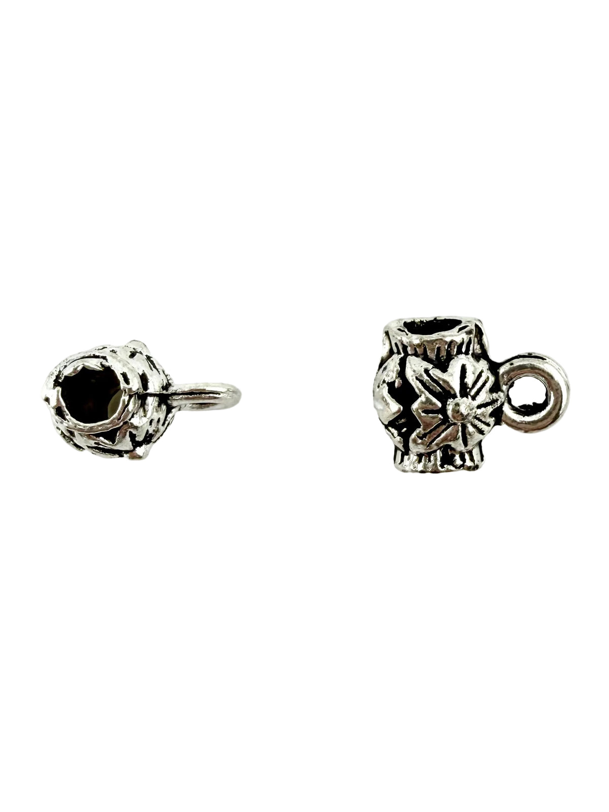 8x6mm Barrell Hanger Spacer Rhodium