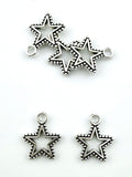 17mm Star Charm Rhodium