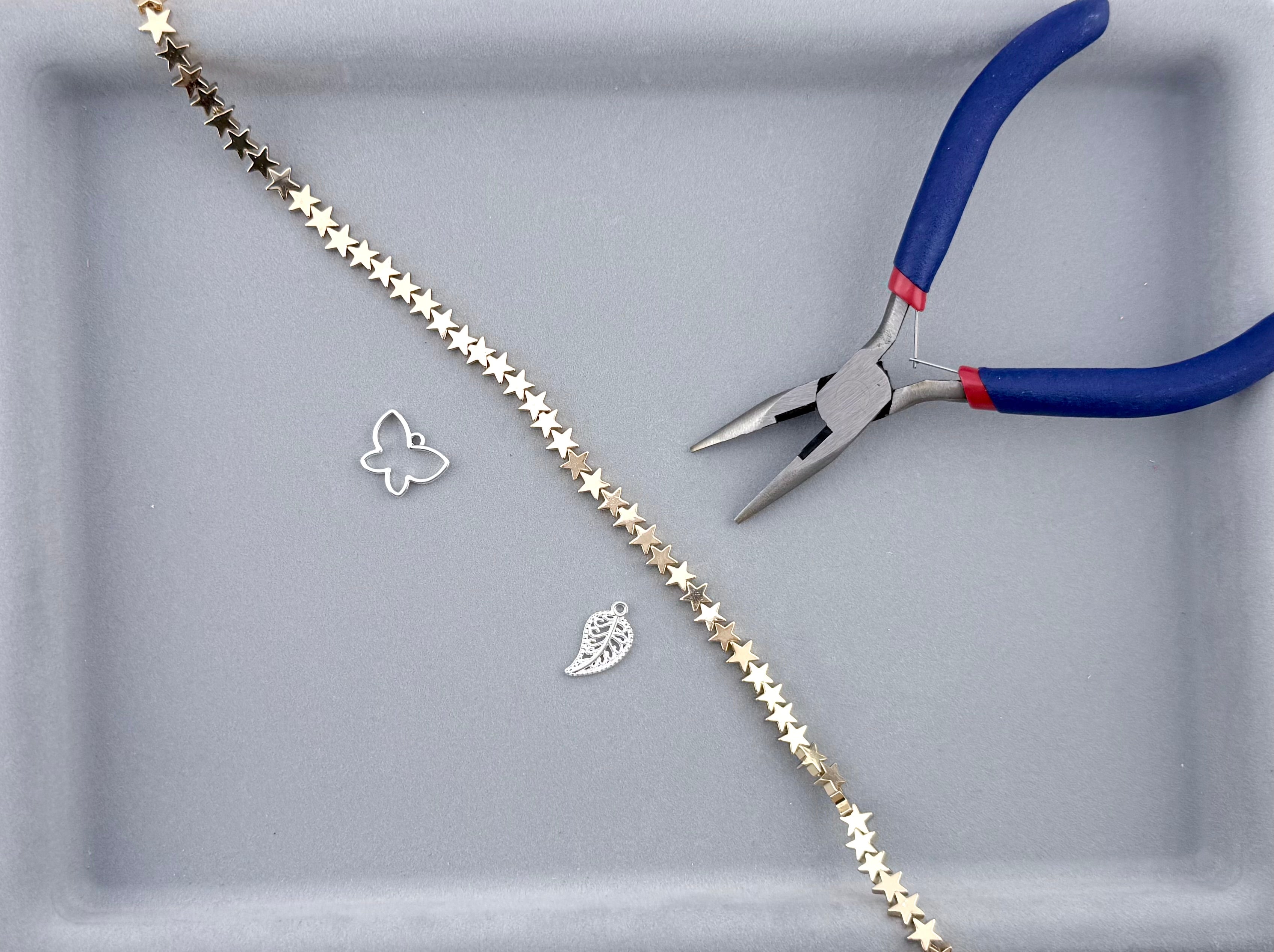 3x7mm Hematite Star Gold