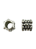 9.5mm Large Hole Spacer Bead Rhodium